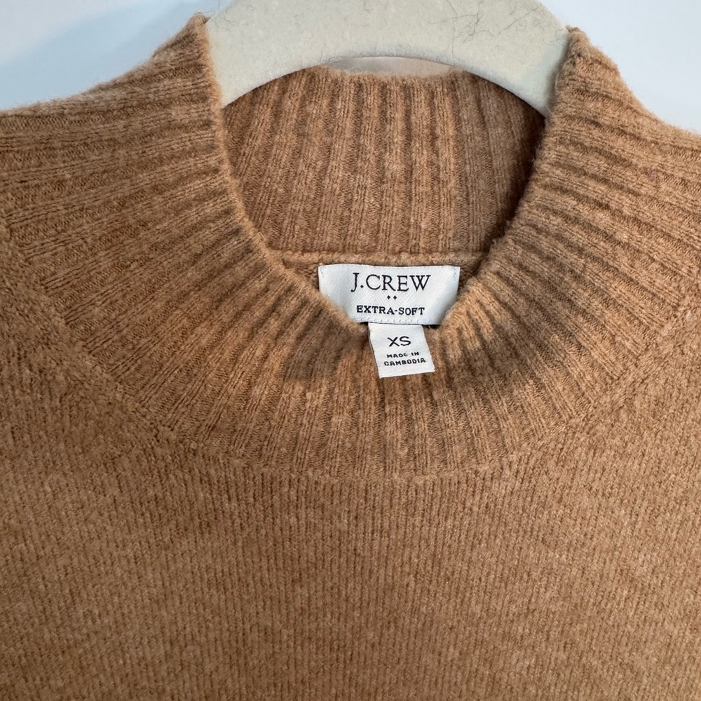 J. Crew Women’s Camel Crewneck Sweater